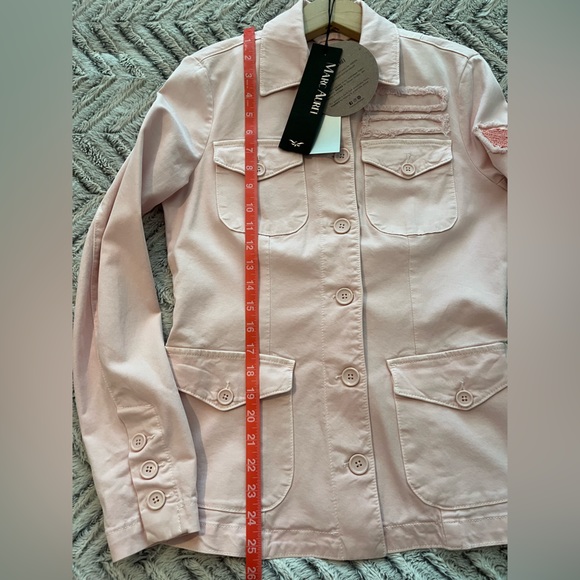 Marc Aurel ‘Who Run The World? Girls.’ pink lightweight blazer jacket - Picture 16 of 16